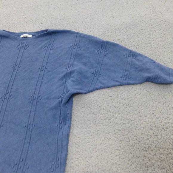 Vila Milano Sweater Womens Medium Blue Dolman Sleeve Knit - Picture 3 of 8